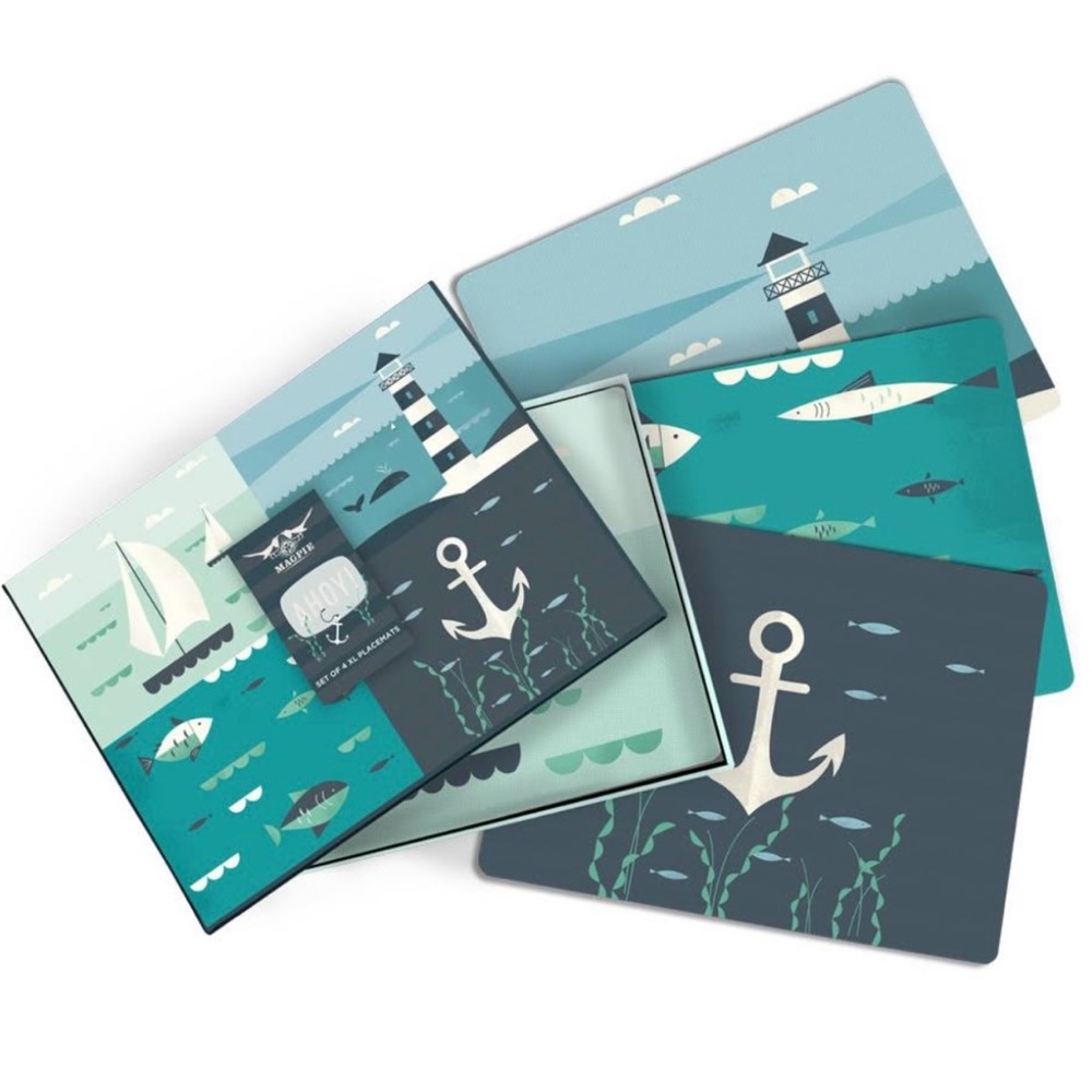 Magpie Ahoy Seaside Placemats - Set of 4 XL